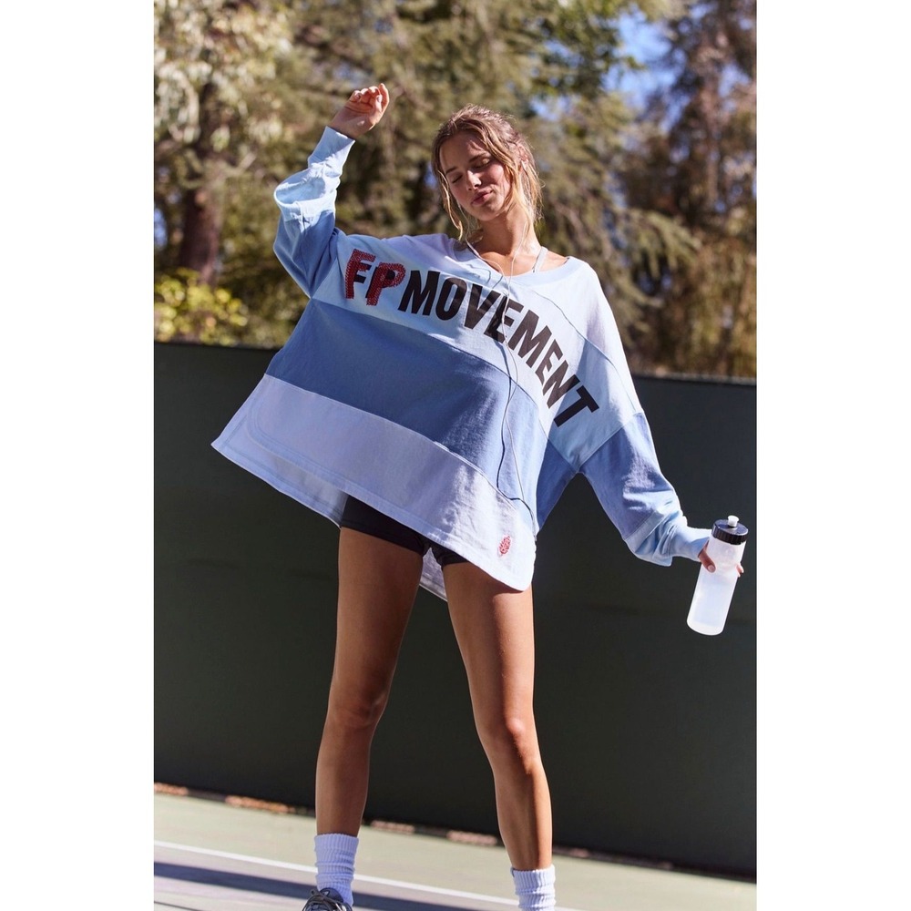 144. NWOT Free People Movement I'm Game Graphic Layer